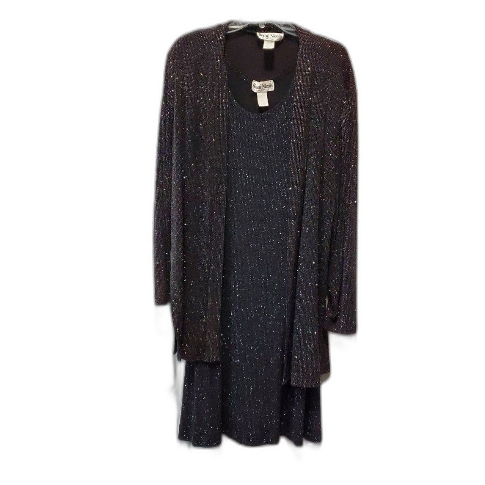 Ronni Nicole Sparkly Black 2 -piece Dress Women's Size 14